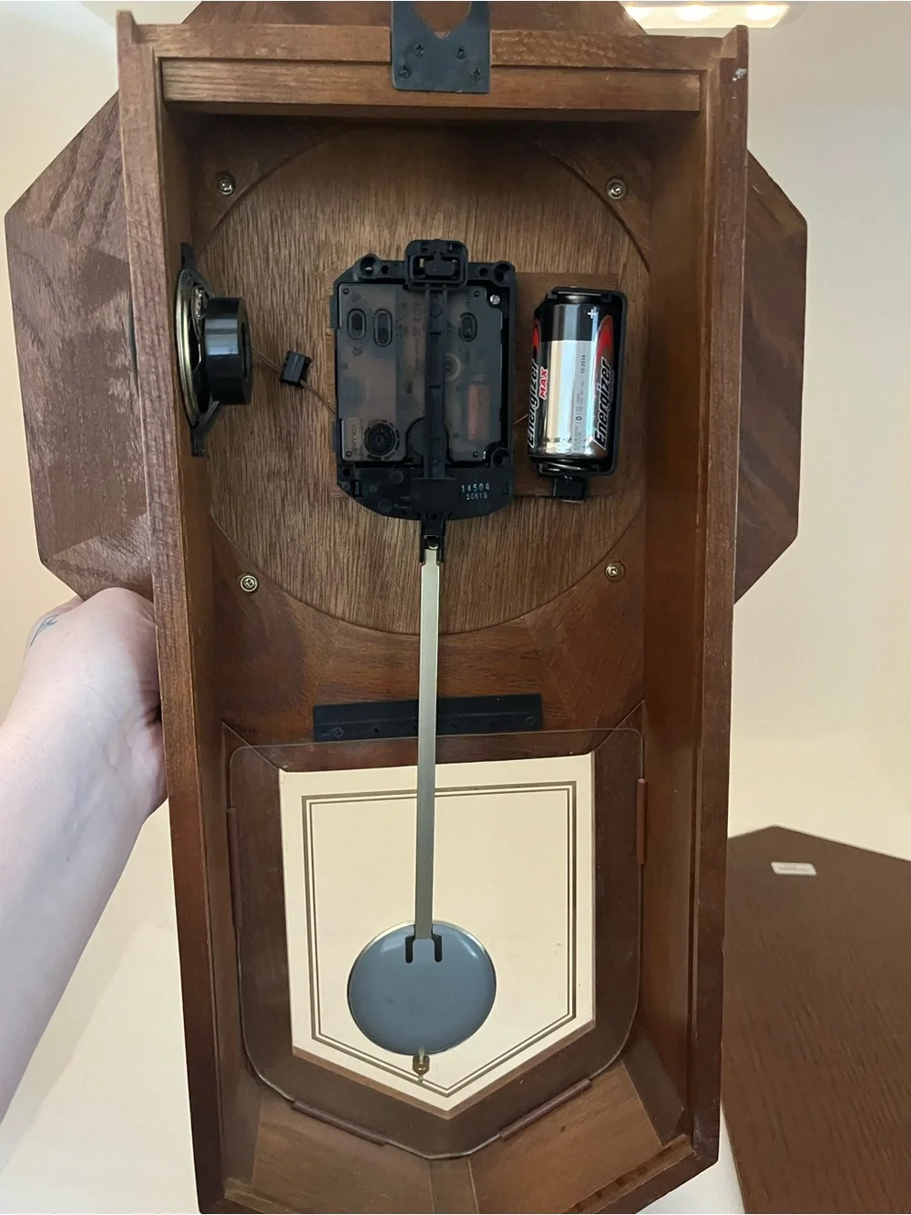 Seiko Quartz Westminster-Whittington Chime Pendulum Octagon Wood Clock WORKS*